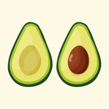 Green avocado Stock Illustration
