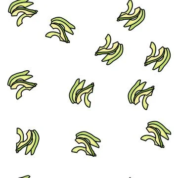 Green avocado slice vector seamless pattern 스톡 일러스트