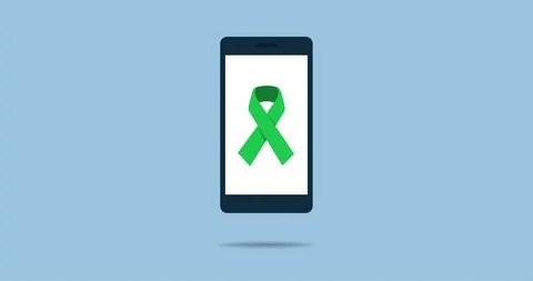 Green awareness ribbon Stock Footage 118090701