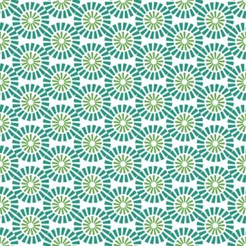 Green azulejos vector seamless pattern. Stock Illustration