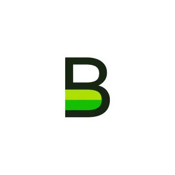 Green b letter Stock Illustration