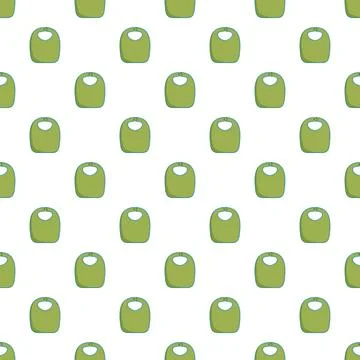 Green baby bib seamless pattern for infant textile Stock Illustration