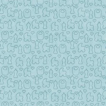 Green Baby Tile Pattern Repeat Background Stock Illustration