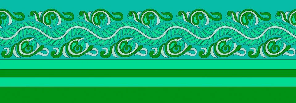 Green backdrop with a beautiful natural pattern and horizontal lines Illustrazione stock