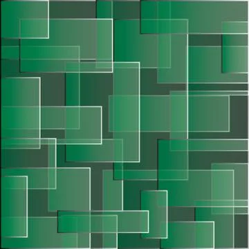 Green backdrop with square. Color abstract pattern Stock Illustration
