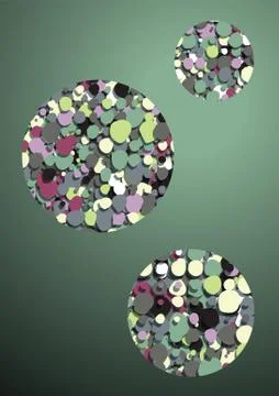 Green background abstract bubbles Stock Illustration