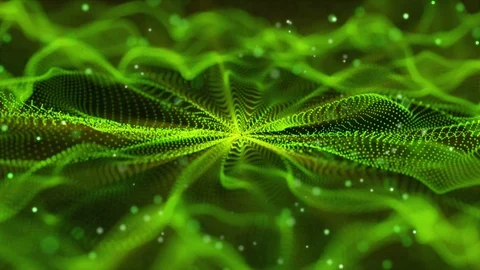 Green background abstract of particle form annimation. Stock Footage 88277831
