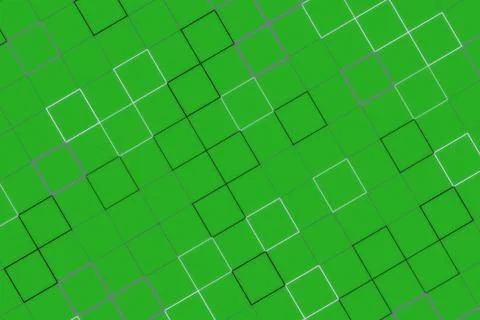Green background with abstract square patterns and dotted lines Stock Photos