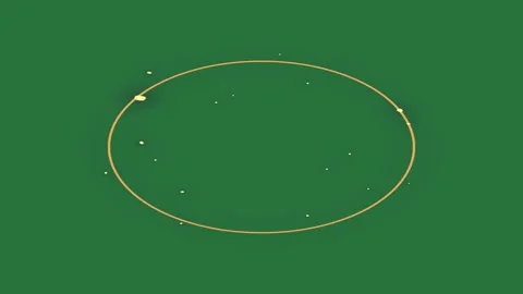 A green background and an image of circle on with white border in the middle Stock Footage 335681092