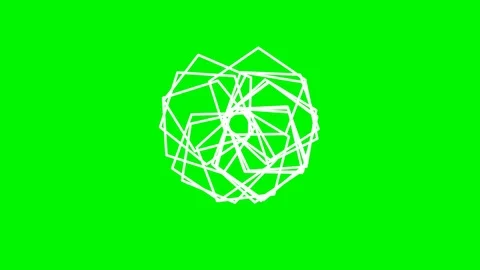   Green background and moving pentagram Video stock 104781646