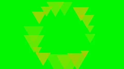 Green background and multiple moving triangles Stock Footage 103064625