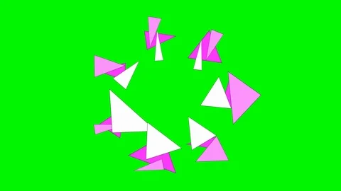 Green background and multiple moving triangles Stock Footage 103411127