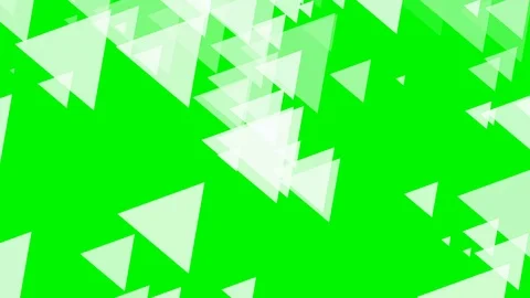Green background and multiple moving triangles Stock Footage 112361619