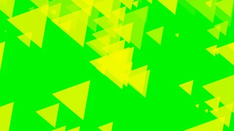 Green background and multiple moving triangles Stock Footage 112362632