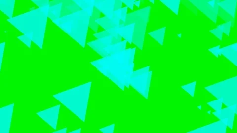 Green background and multiple moving triangles Stock Footage 112363728