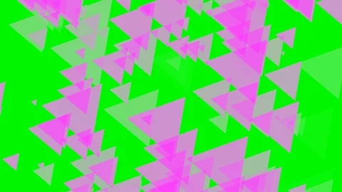 Green background and multiple moving triangles Stock Footage 112925207
