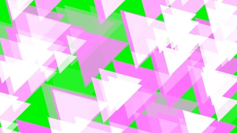 Green background and multiple moving triangles Stock Footage 113281248