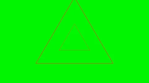 Green background and multiple moving triangles, Zoom in and out repeatedly Stock Footage 113778516