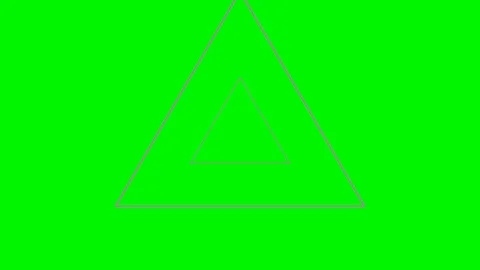Green background and multiple moving triangles, Zoom in and out repeatedly Stock Footage 113782586