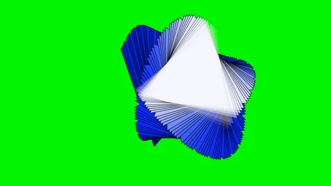 Green background and multiple moving triangles Stock Footage 115694308