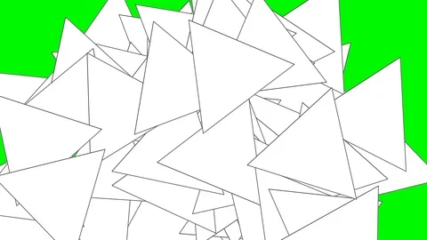 Green background and multiple moving triangles Stock Footage 122143414