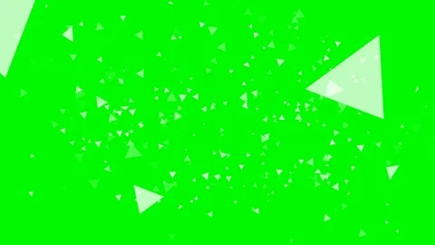 Green background and multiple moving triangles Stock Footage 122972685