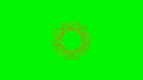 Green background and rotating star shape Stock Footage 114339693