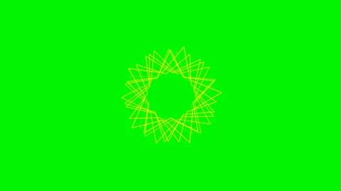 Green background and rotating star shape Stock Footage 114340816