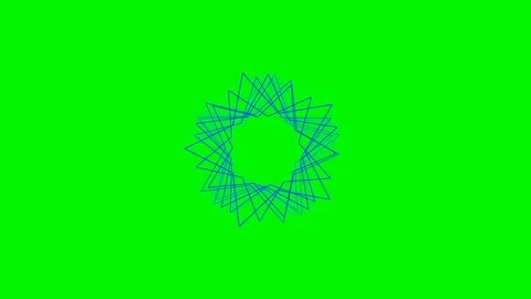 Green background and rotating star shape Stock Footage 114343396