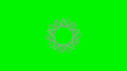Green background and rotating star shape Stock Footage 114344354