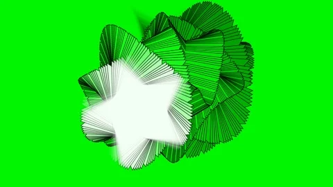 Green background and rotating star shape Stock Footage 115304412