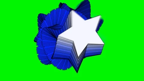 Green background and rotating star shape Stock Footage 115307794