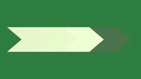 A green background with an arrow pointing to the right and white on in middle Video stock 335130759