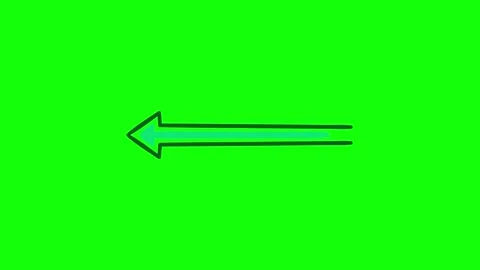 A green background with an arrow pointing to the right and screen up green Stock-Footage 346199951