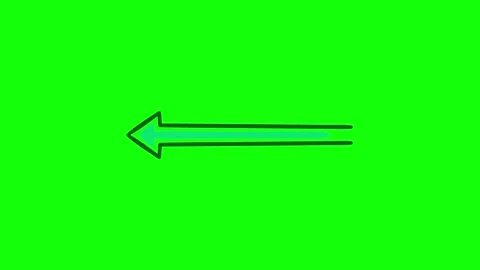 A green background with an arrow pointing to the right and on black green Stock-Footage 346199955