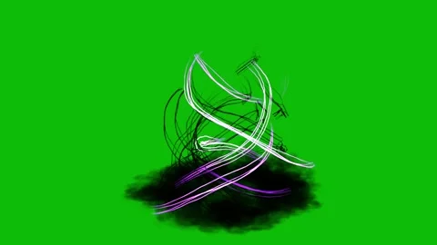 A green background with a black and white abstract design Vídeos de archivo 331103186