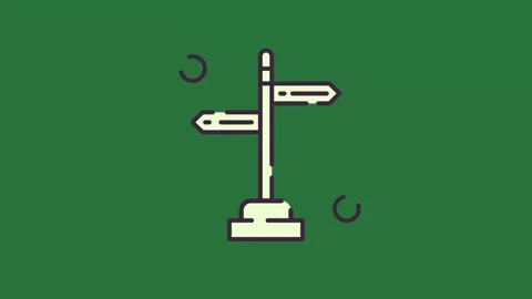 A green background with black and white line drawing of shovel icon green Video stock 335130196