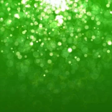 Green background with bokeh Stock Illustration