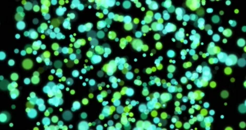 Green background with bokeh lights of shining shiny moving blurry round Видео 163845853