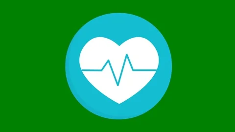 Green background border anheart egg blue dot the middle green screen animated Video stock 314067122