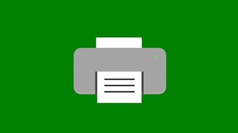 Green background border anprinter square the middle green screen animated Stock Footage 314067557