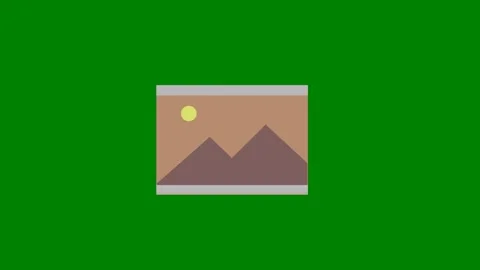 Green background border ansquare screen picture mountains the mountain letter i Video stock 314067168