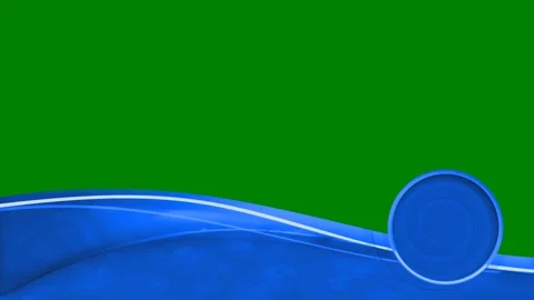 Green background border blue wave green screen animated chromakey background Video stock 314066772