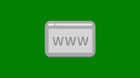 Green background border button the wordpress logo word www green screen animated Video stock 314066824