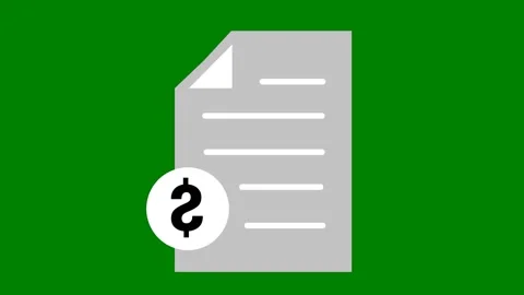 Green background border folder icon paper dollar symbol green screen animated Stock Footage 314067188