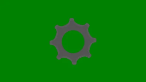 Green background border gear wheel screen anblack green screen animated Stock Footage 314066963