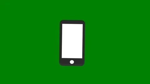 Green background border screen black square phone cell green screen animated Stock Footage 314067187