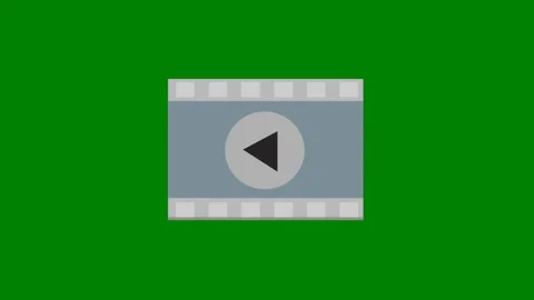 Green background border screen square circle video player anrec battery green Video stock 314066774