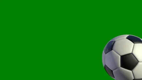 Green background border soccer ball screen green screen animated chromakey Stock Footage 314067631
