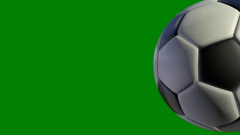 Green background border soccer ball screen green screen animated chromakey Stock Footage 314067632